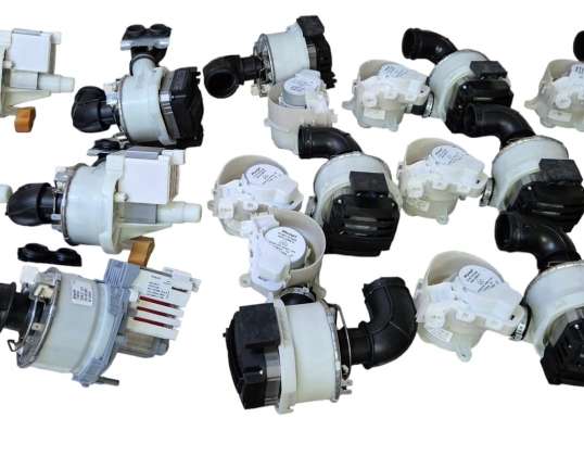 Brand new original WHIRLPOOL dishwasher pumps, heaters and valves