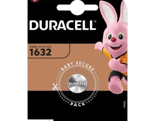 Duracell Battery  CR1632  Button Lithium  1 battery/ blister  3V