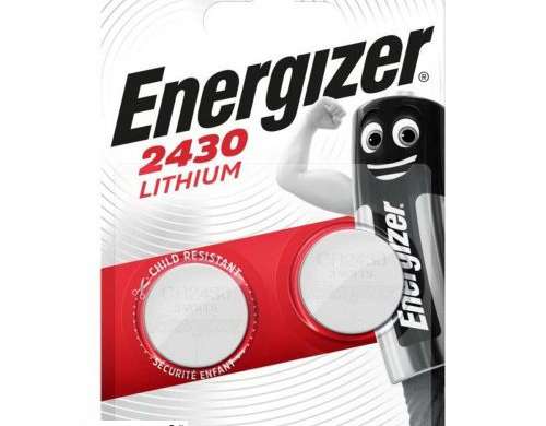 Energizer batteri CR2430 knap lithium 2 batterier / blister 3V