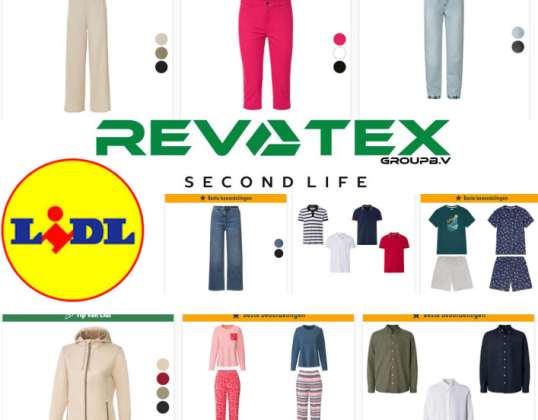 LIDL Odjeća Mix: Muškarci, Žene, Dječja odjeća - 1A Stanje - Mješovite veličine - Lidl New Stock Lot - opis