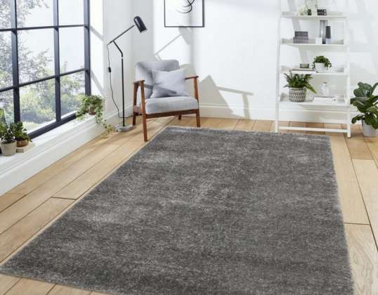 Shaggy carpets 100% polyester soft yarn with high density and thickness monochrome