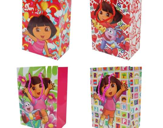 Подарунковий пакет Dora 18 см 4 в асортименті