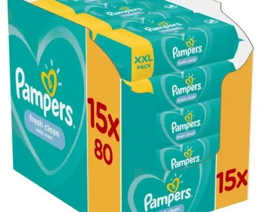 Pampers Wipes FRESH CLEAN 15x80 stuks - Groot- en detailhandel