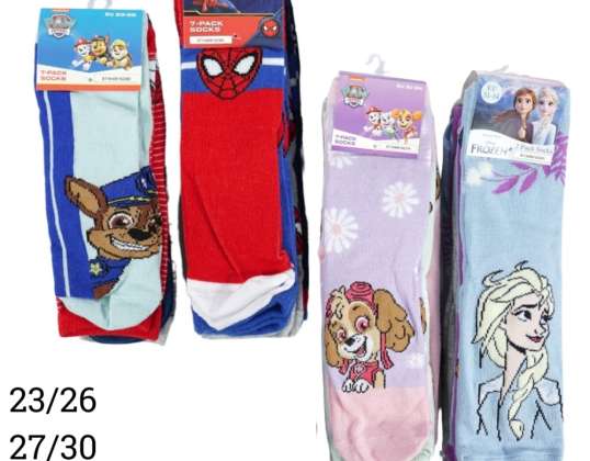 Children's socks 7-pack size 23/34 assorted