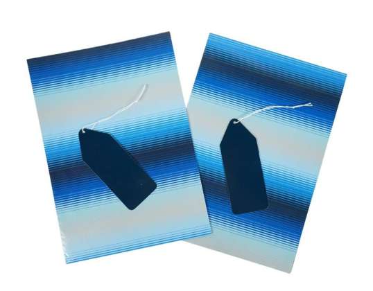 Tesco innpakningspapir med etikettblå 50x70 cm, sett med 2