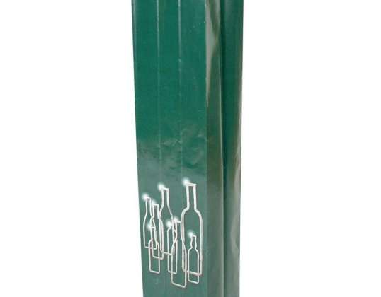 Poklon vrećica za vino s printom zelenom bojom 43 cm