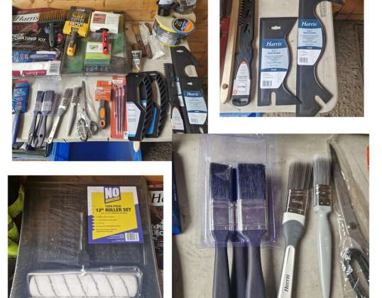 Commercio all'ingrosso Joblot di Harris Painting Tools: 131.776 pennelli, coltelli da spogliatura, rulli e altro ancora