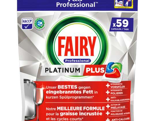 Fairy Professional Platinum Plus opvaskemaskine tabletter 59 stykker
