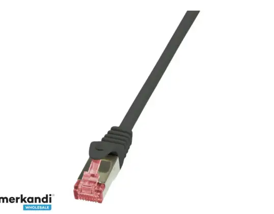 LogiLink PrimeLine plākstera kabelis 0.5m melns CQ2023S