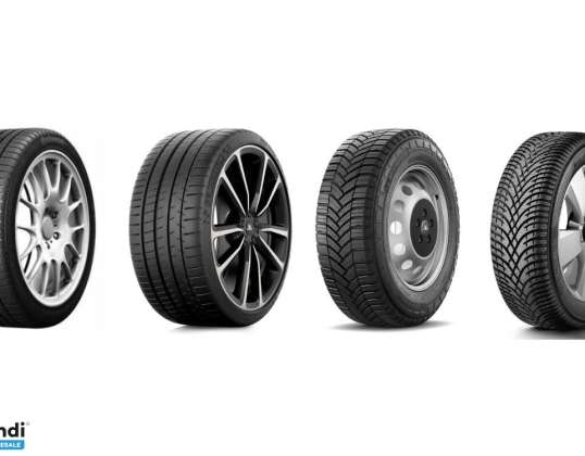 Sada 46 kusov nových automobilových pneumatík s originálnym balením...