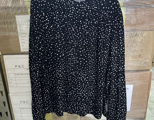 amenblouse NAvy with dots