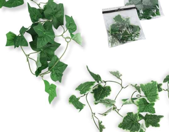 Keinotekoinen kasvi Ivy seppele 180 cm 2 valikoima