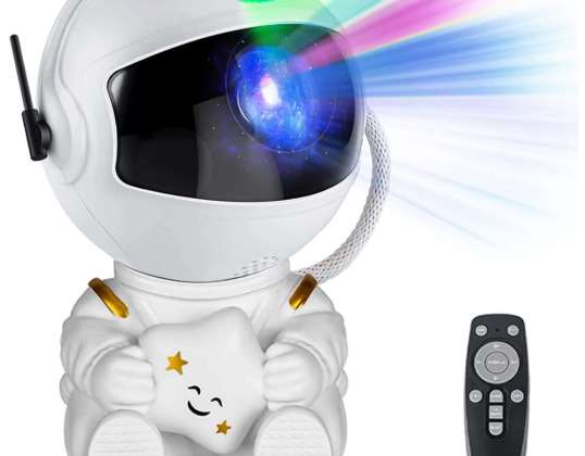 Hvězdný projektor Astronaut LED noční světlo RGB 360 pro dětský pokoj
