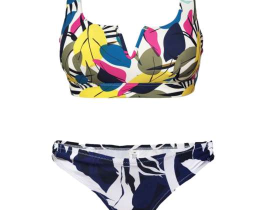 Mehrfarbige vorgeformte Bikini-Sets mit Aufdruck für Damen
