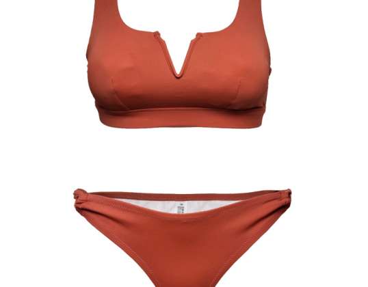 Rust brown preformed bikini sets for women