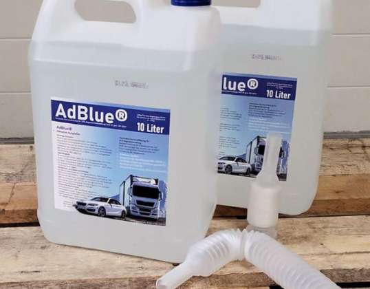 Dražba: Veliko AdBlue (20 posod, po 10 litrov) - Raztopina sečnine Aditiv Dizel z izlivom DIN/ISO