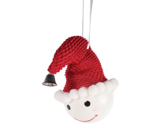 Pendant snowman with hat Christmas 12 cm /Pendant Mouse winter 12 cm 2 assorted