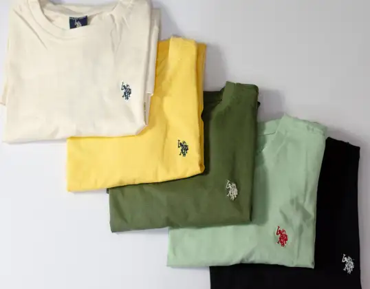 Stock of men's t-shirts by U.S. POLO ASSN. Mix of colors Mix of models
