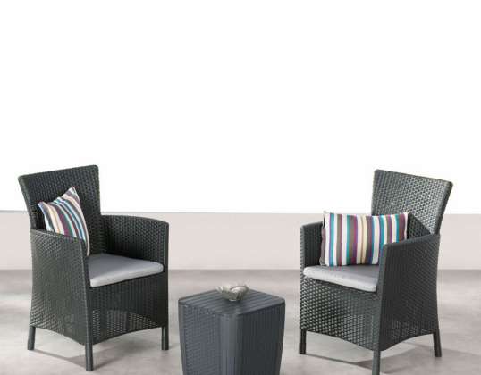 Napoli 3-Pieces Outdoor Balcony Set - Brand New, 193 Sets Available, Located in The Netherlands