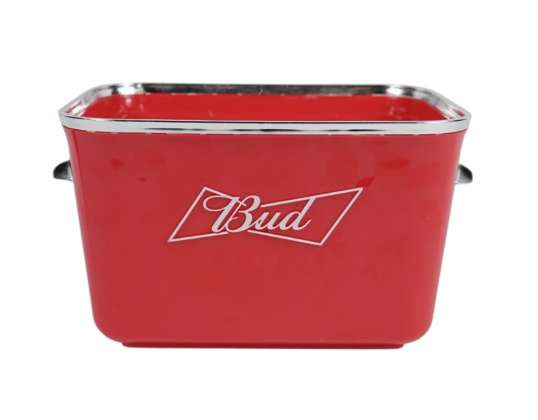 Seau à glace Bud refroidisseur de bière rouge 32 cm