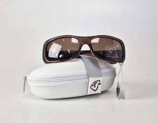 Brown Xsun sunglasses in glasses case
