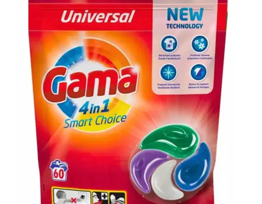 Range of Smart Laundry Capsules Universal German 4in1 60pcs