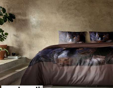 &#039;Presence&#039; Brown Panther one persen duvet covers 140*200/220