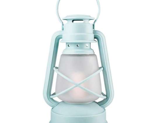 Gusta LED lantern on battery light blue 28 cm