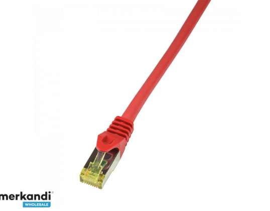 LogiLink propojovací kabel Cat.6A 500MHz S/FTP červený 7 5m GHMT certifikovaný CQ5084S