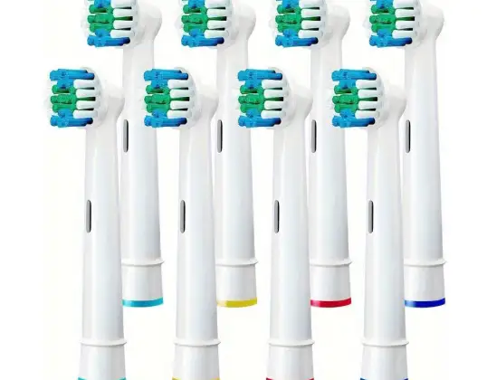 Packs de 8 cabezales de cepillos de dientes para cepillos de dientes eléctricos compatibles con Oral-B