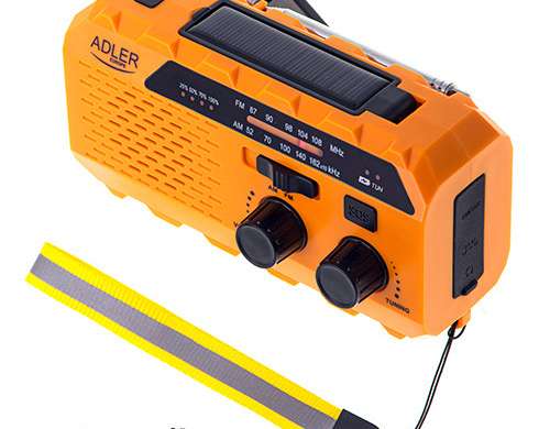 ADLER CRANK POWERED RADIO SKU: AD 1197 (Atsargos Lenkijoje)