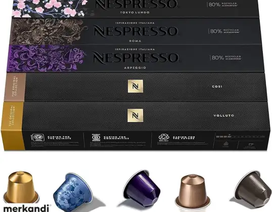 Cápsulas originais Nespresso: Roma, Ristretto, Firenza Arpeggio, Palermo Kazaar etc.