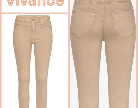 020137 With the women's jeans jeggings from the German company Vivance, every woman can feel fashionable, stylish and very sexy