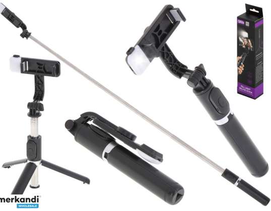 Stick Selfie Holder Lamp Tripod Tripod Black