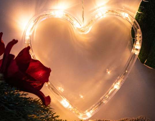 LED Lights Hanging Decoration Christmas Decoration Heart 10 LED