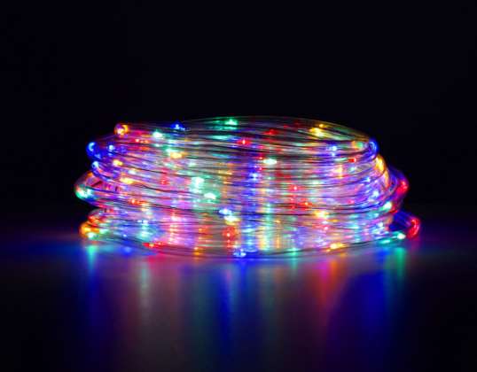 LED Lights Outdoor Hose Light Cord for Balcony 10m 100LED Multicolor 8 Lighting Modes