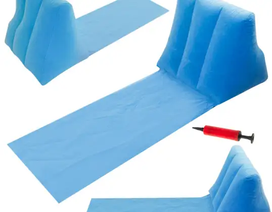 Пляжный коврик пляжный стул со спинкой надувной синий
