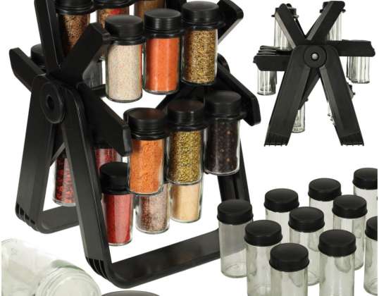 Spice organizer, spice container, rotating stand