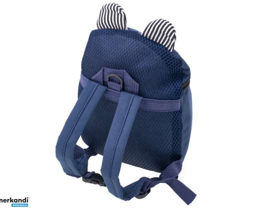 Mochila para niños en edad preescolar osito de peluche azul marino