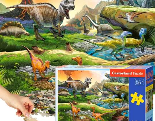 Jigsaw Puzzle 100 pieces Dinosaur World 6 CASTORLAND