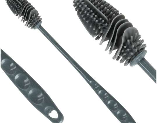 Bottle washing brush silicone washer grey