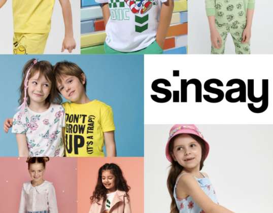 Stock de vêtements pour enfants SINSAY/ RÉSERVÉ Été - Lot de 30000 unités avec des marques populaires