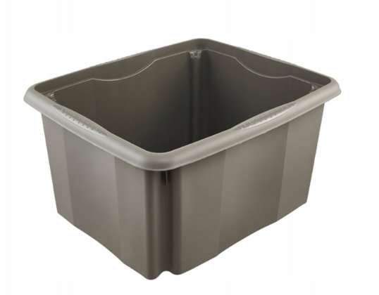 Keeeper storage bin stackable grey 15L load capacity of 10 kg.