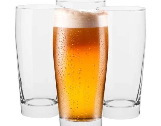 Verre à boisson ou à bière en verre T de 250 ml