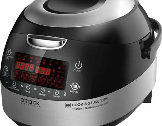 High grade multicooker. Power: 860W. Volume: 5L. 66 micro-controlled programs. IMD touch panel and big LED display for easy operation. 24 hour pre-set