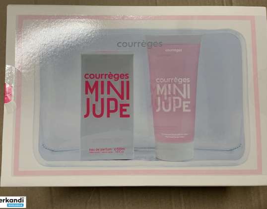 Courrèges mini rok set 50 ml edp + 150 ml geparfumeerde bodycrème + badtas