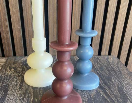 Candle candlestick 23 cm approx. 8 burning hours 3 colors