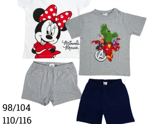 Minnie Mouse und Marvel lizenzierte Kinderpyjamas sortiert