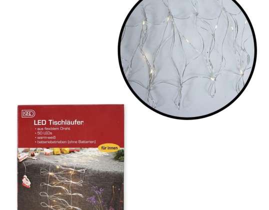 Logotip Namizni tekač 50 LED na baterijo 120 cm