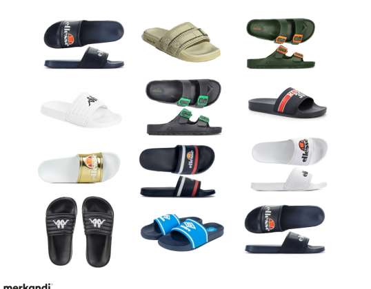 Mix sandalen ADIDAS - ELLESSE - KAPPA- UMBRO - PSG -155 paar